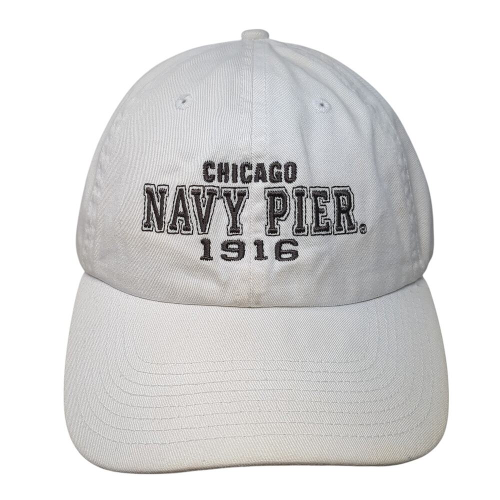 Chicago Navy Pier 1916 Slideback Baseball Cap White One Size Adjustable Perrin